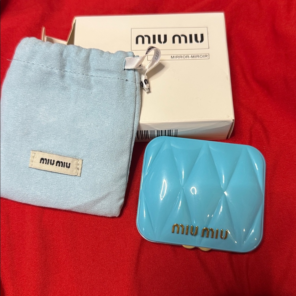 Miu Miu Blue Compact Mirror